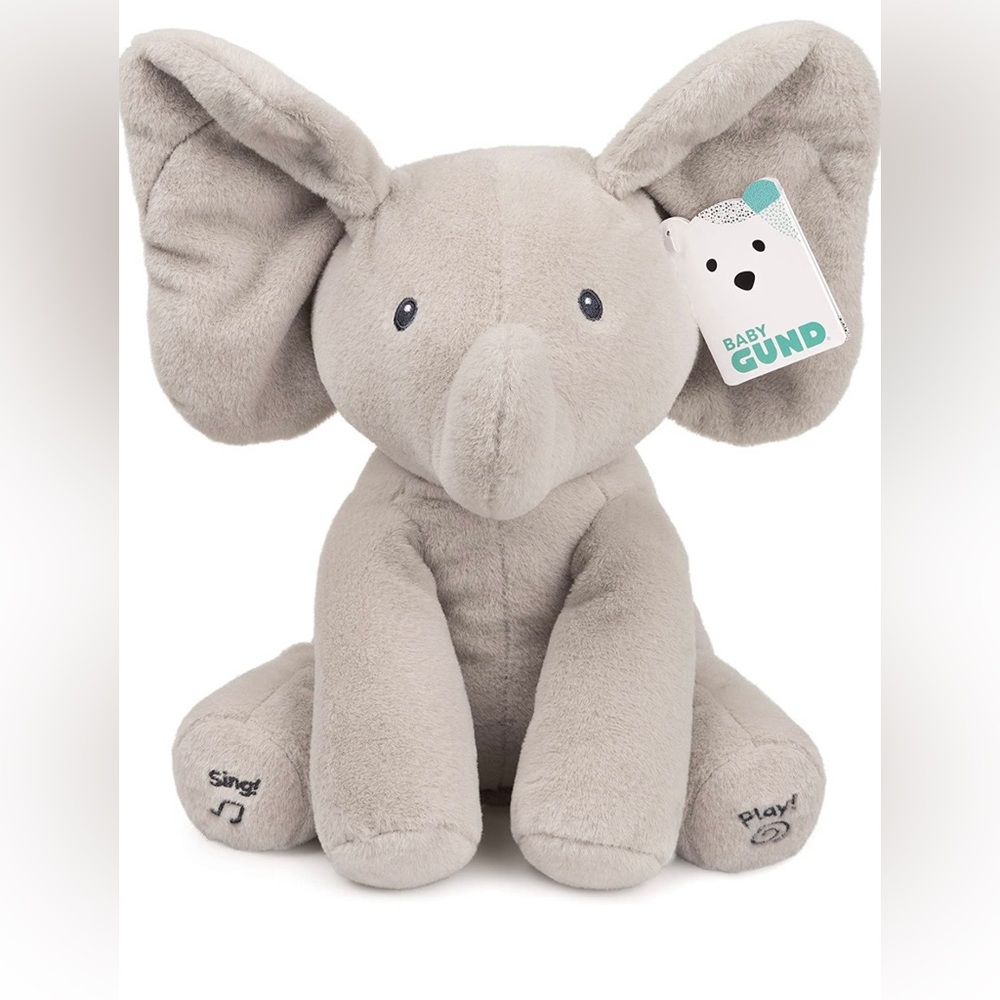 Barely used GUND Baby Animated Flappy The Elephant Dark Gray, 12"